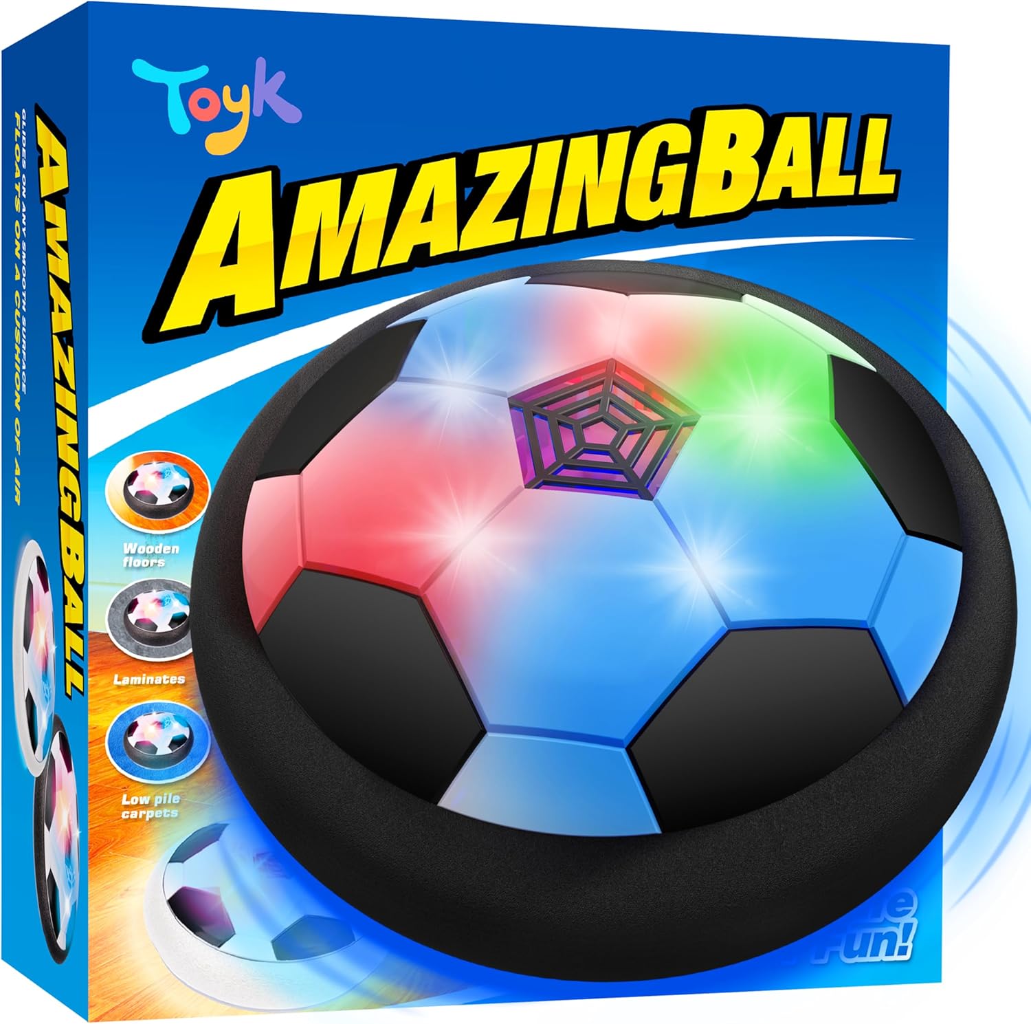 Detalle de Toyk Boy Toys LED Hover Soccer Ball (Air Power Training Ball) for Indoor/Outdoor Play