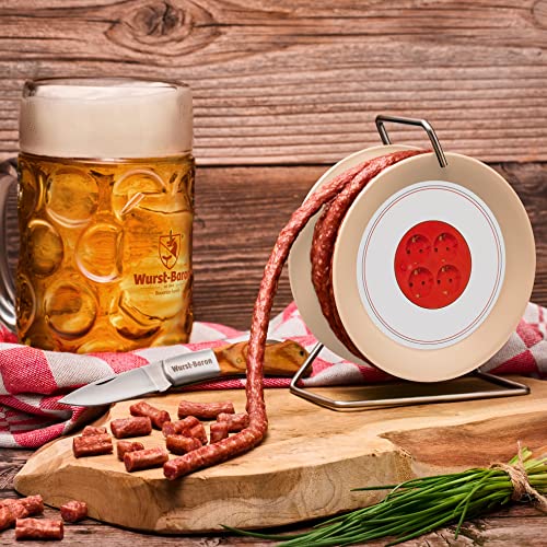 Detalle de WURSTBARON® Wurst Kabeltrommel 3,5 m – Krakauer-Art, 240 g, hochwertig, mit rauchigem Aroma