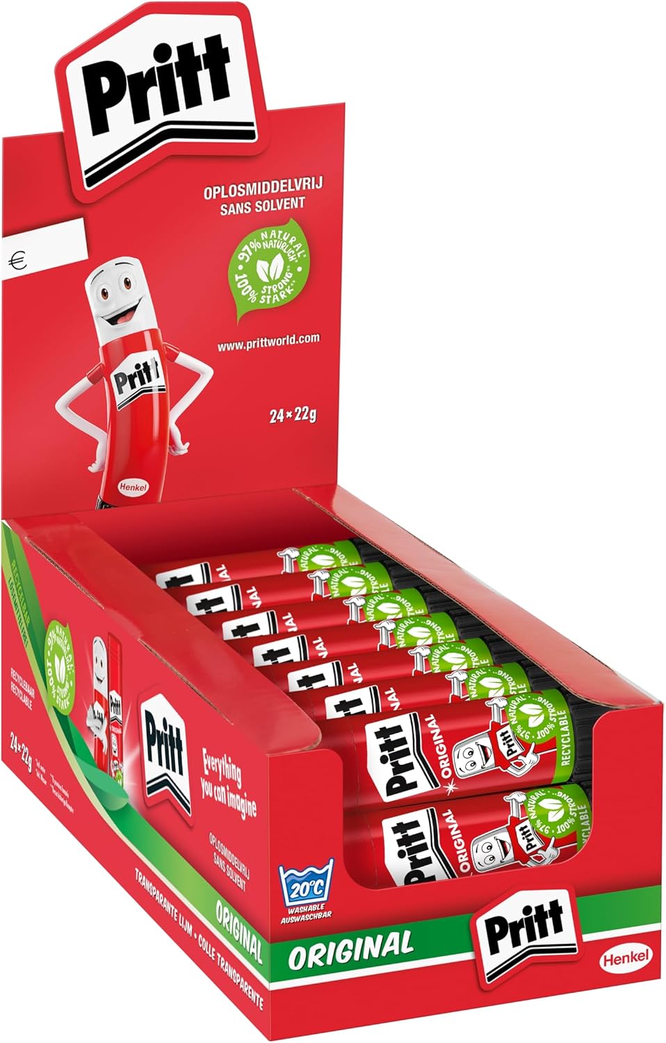 Detalle 2 de Pritt Klebestift 24x22 g – sicher, kinderfreundlich, lösemittelfrei