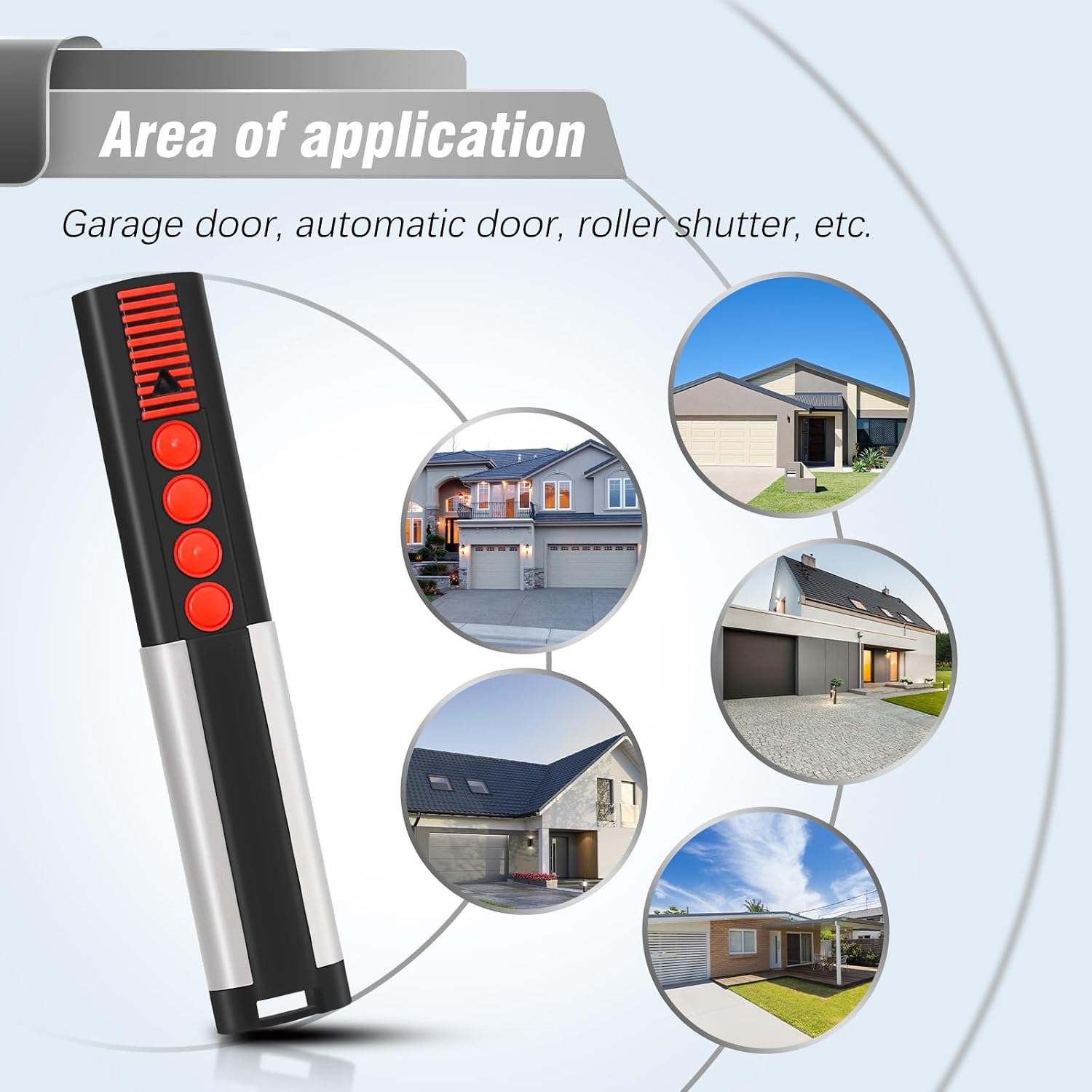 Detalle 2 de Wvoillty 868 MHz Télécommande Portail – 3 Pièces pour garage, compatible TX03-868-4