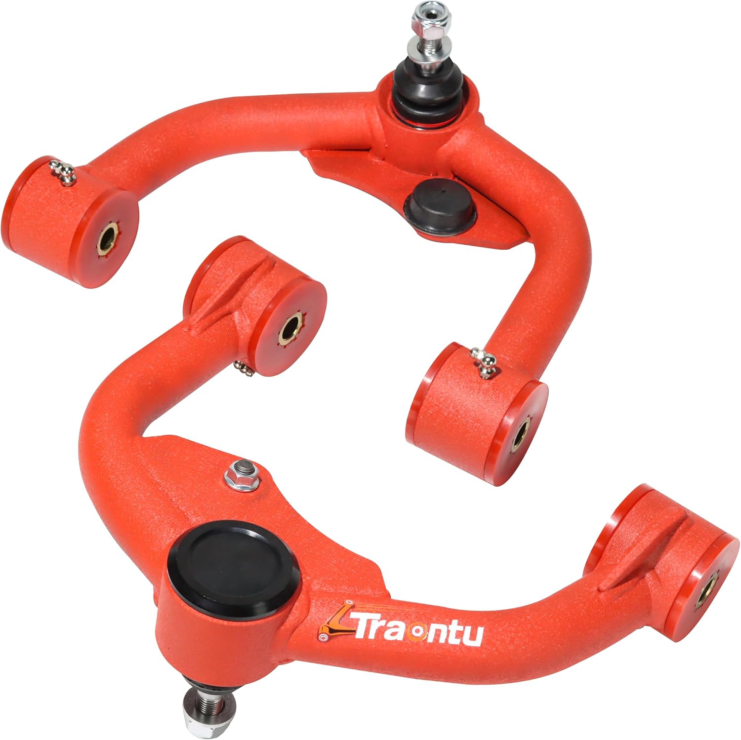 Thumbnail 6 de 2-4" Lift Front Upper Control Arms for 2009-2024 Ram 1500/Classic (Tubular, PU Bushings, Wrinkle Red) – Enhanced Stability for Lifted Pickups
