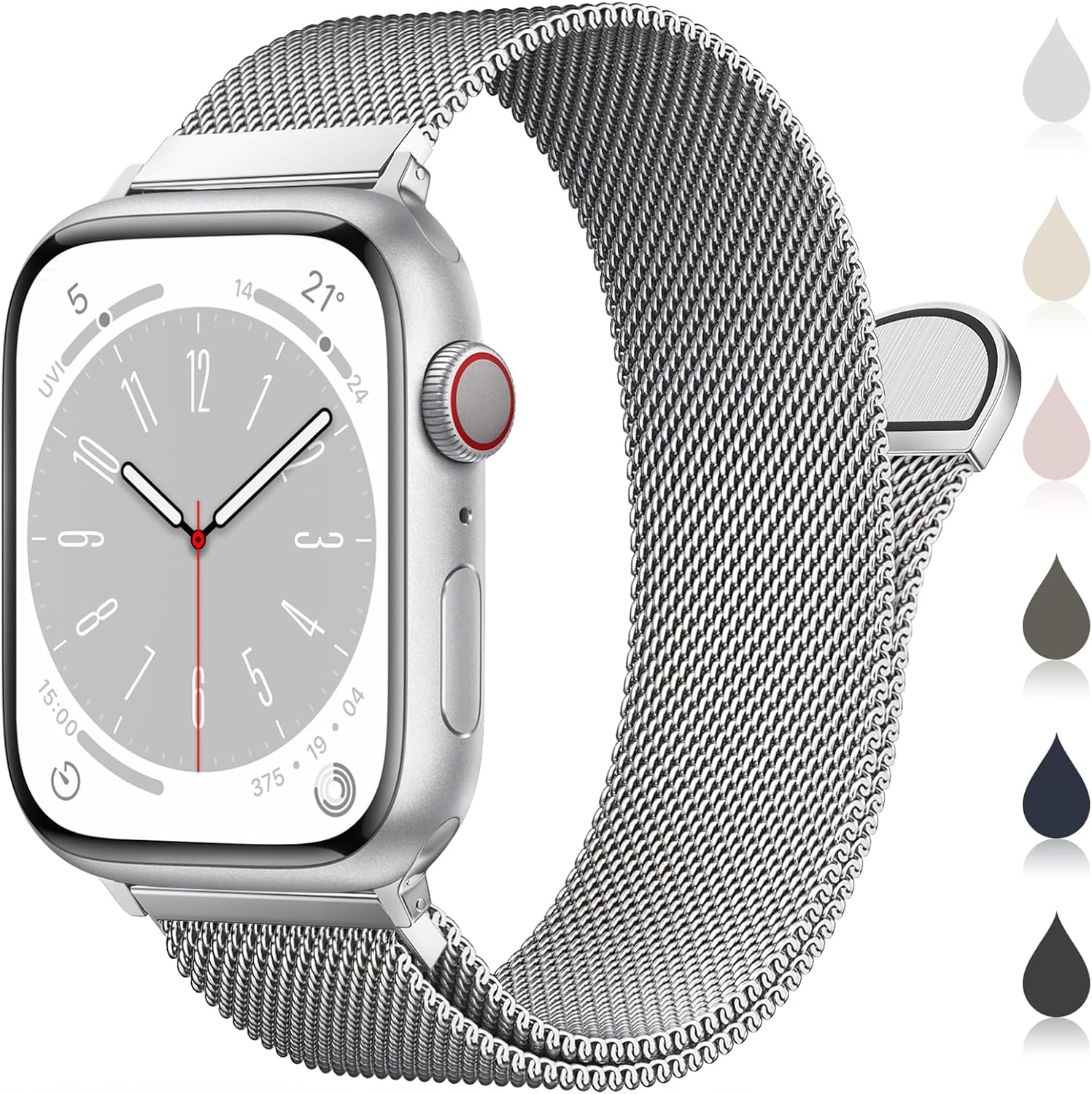 Detalle de Original Milanese Loop 44mm adjustable band for Apple Watch