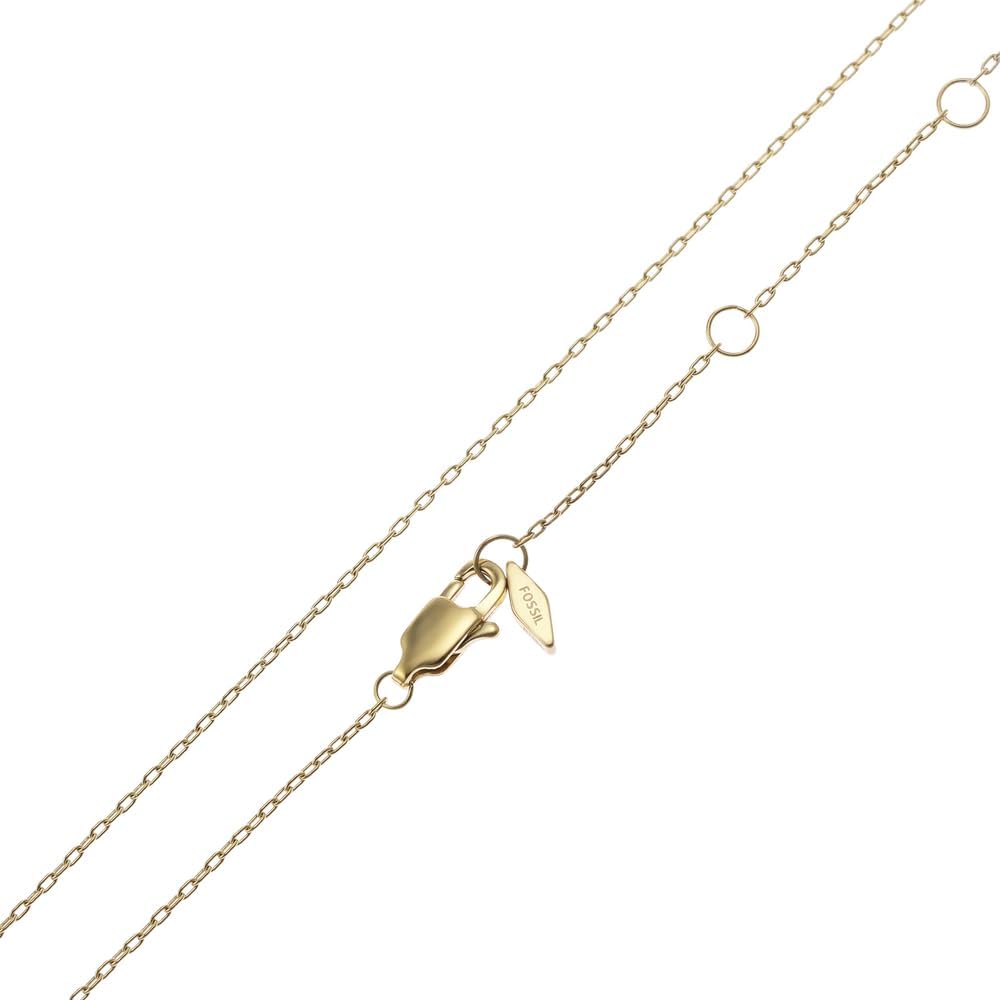 Thumbnail 4 de FOSSIL Damen goldfarbene Edelstahlkette mit Karabinerverschluss und Anhängern