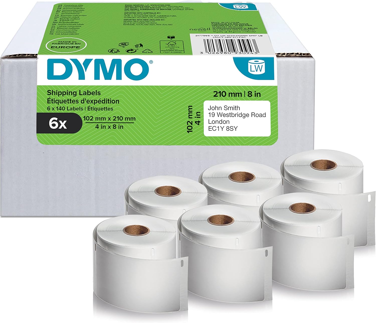 Thumbnail 3 de Grandes étiquettes autocollantes DYMO LW (54 x 101 mm) – rouleaux pour LabelWriter