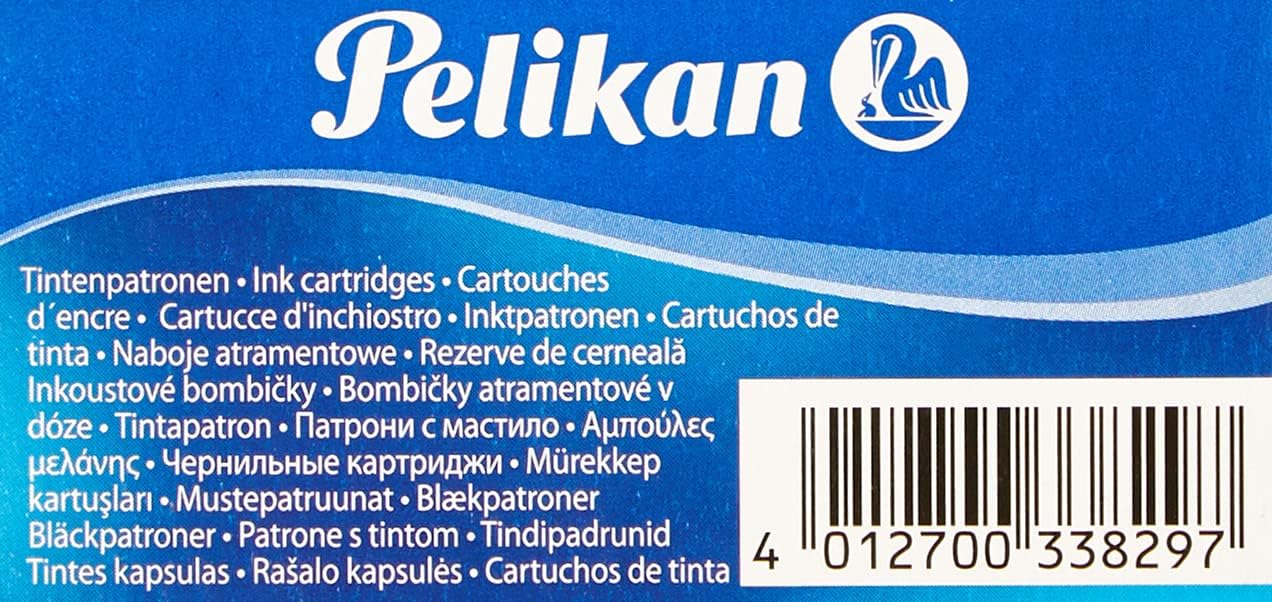 Detalle 2 de Pelikan 338285 vulpenpatronen voor Lamy, koningsblauw met motief, 10 stuks