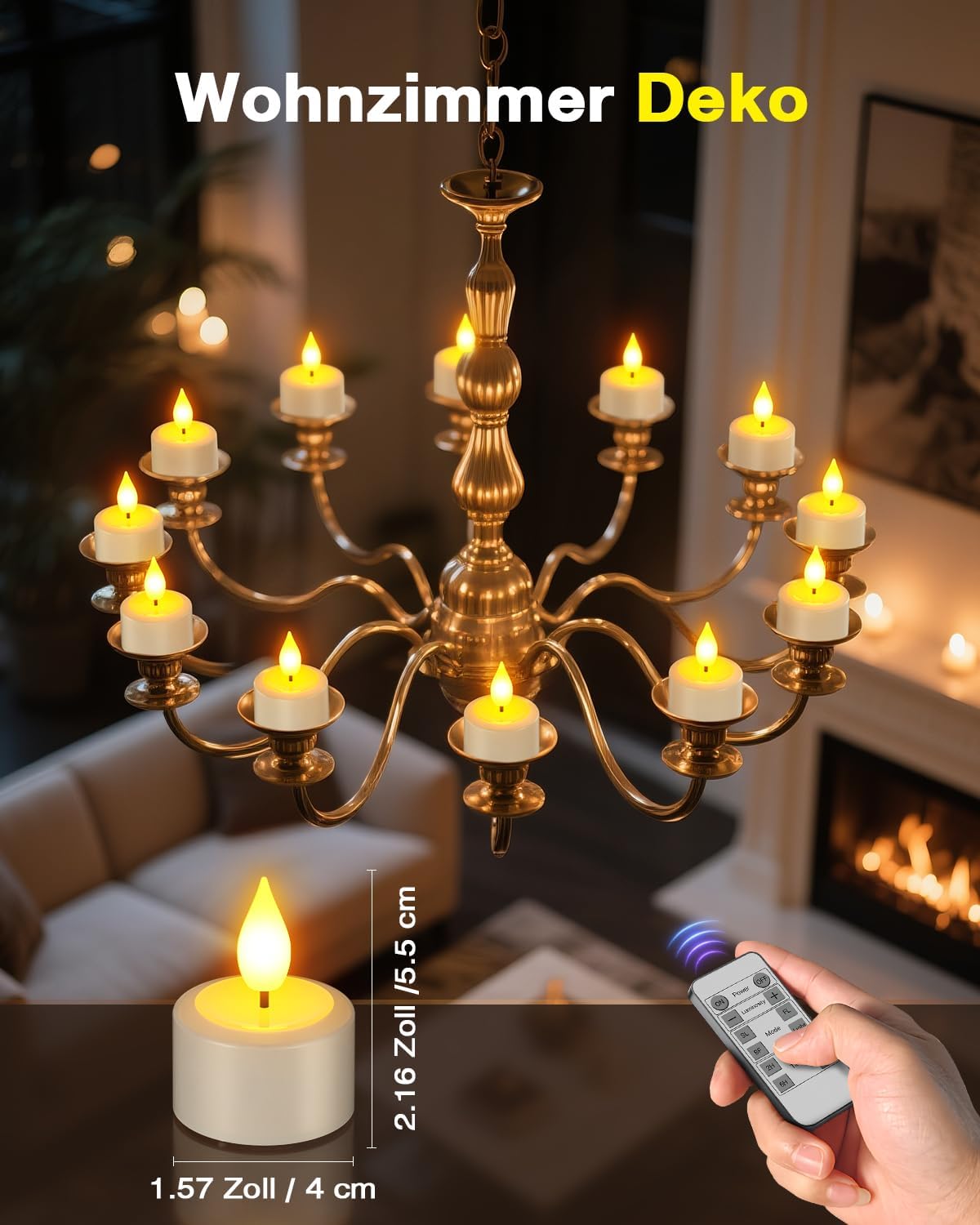 Detalle 1 de SoulBay 12 Wiederaufladbare Teelichter đŻ