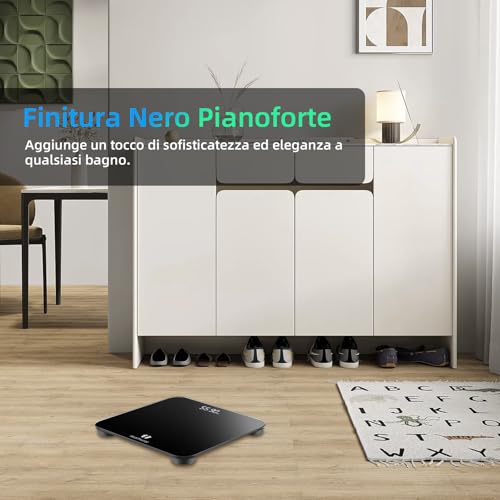 Thumbnail 5 de Healthkeep Bilancia corpo con sensori ad alta precisione in vetro di sicurezza nera