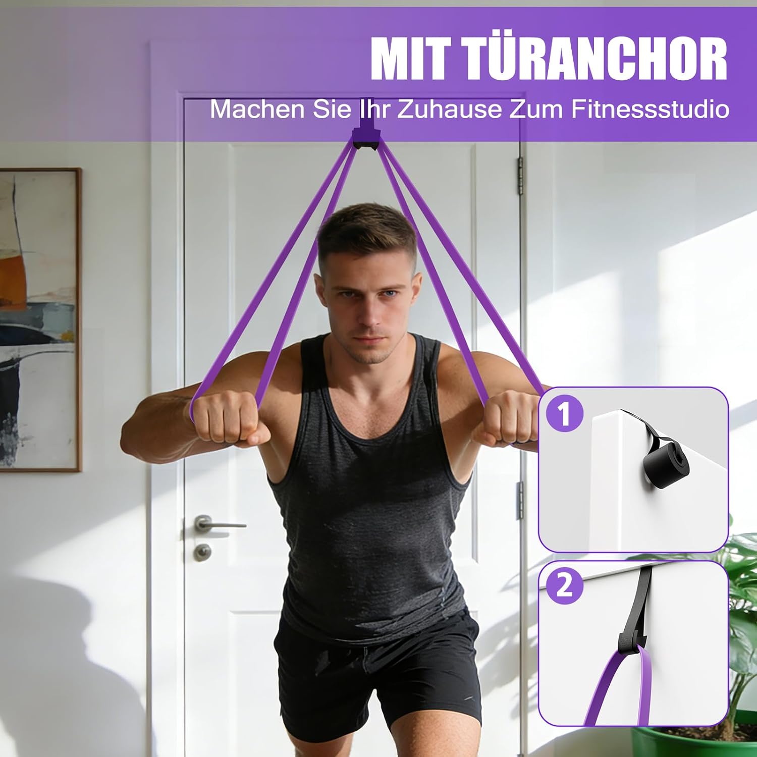 Thumbnail 4 de Fokky Fitnessbänder Widerstandsbänder Set 5 Stufen