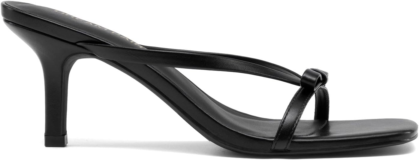 Detalle 2 de DREAM PAIRS Bow Kitten Heel Sandals, 2.36-Inch Heel, Slip-On