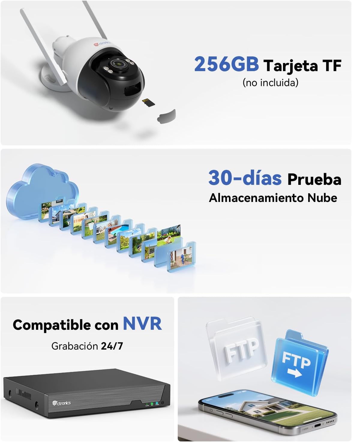 Thumbnail 5 de Ctronics 4K 8MP Cámara Exterior IA