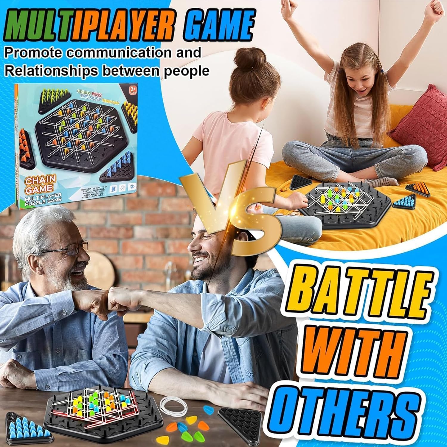 Thumbnail 4 de ROMANVIC Triggle Spiel – Strategisches Brettspiel