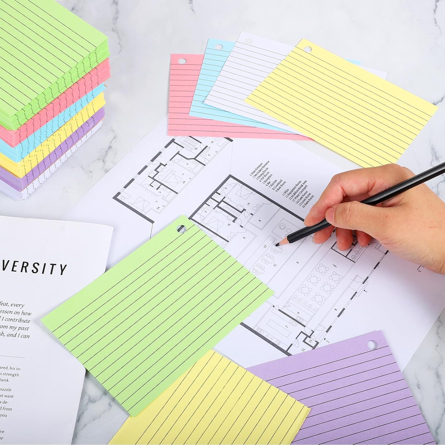 Thumbnail 3 de A6 Ruled Index Cards 600 pack 📚