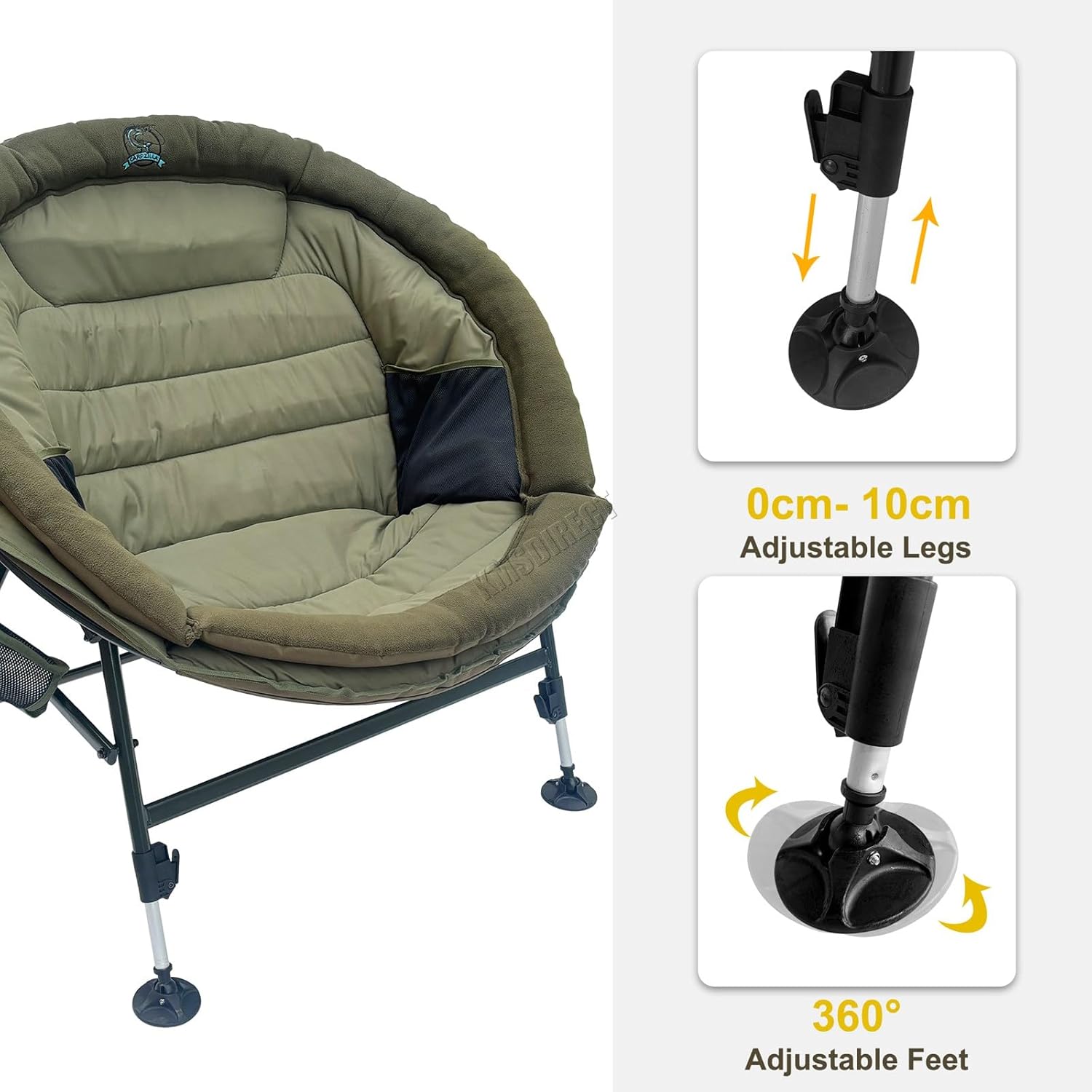 Thumbnail 2 de CARPZILLA Foldable Round Fishing Chair 150KG