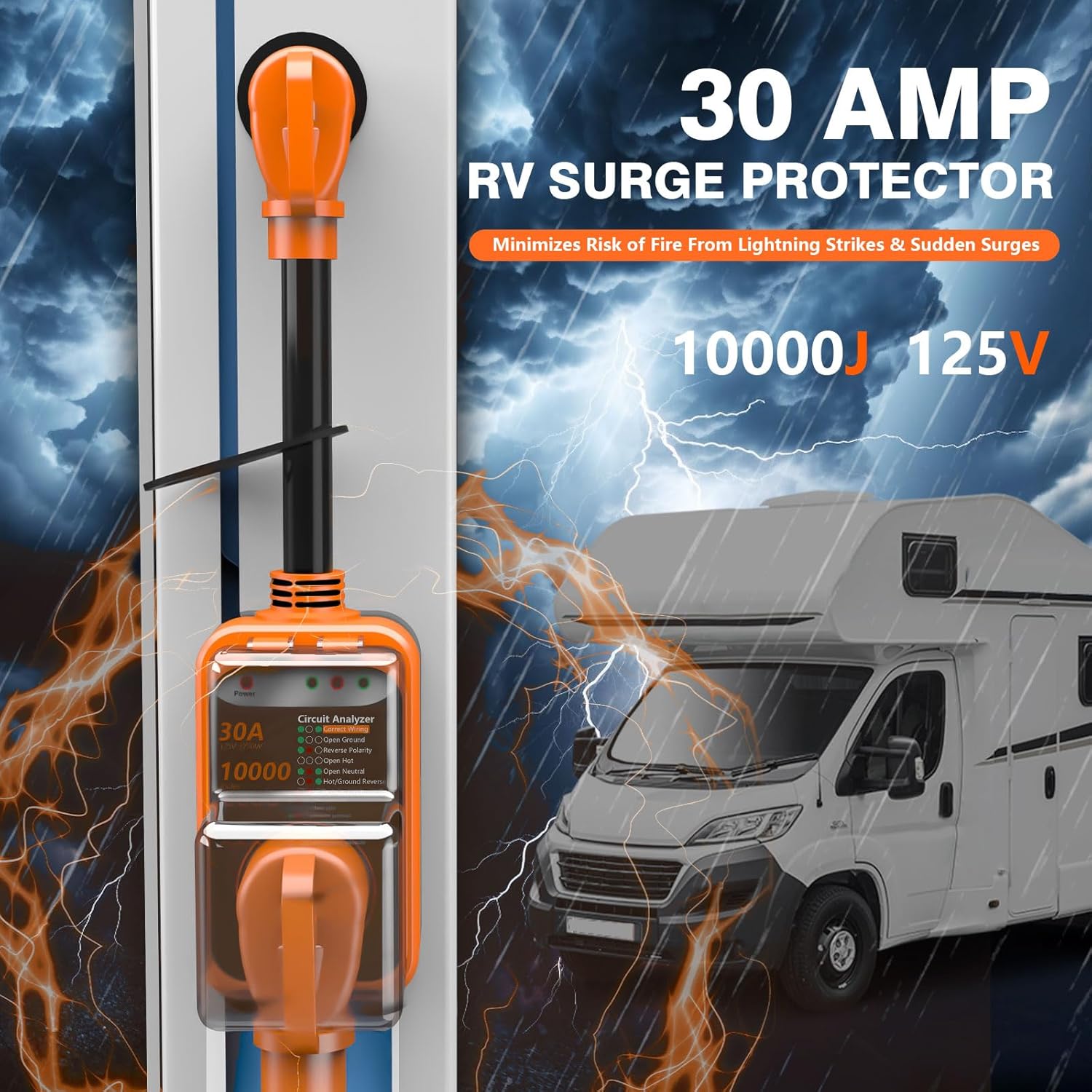 Thumbnail 1 de EPLCSE RV Surge Protector 30 Amp 10000J for RVs 🔌