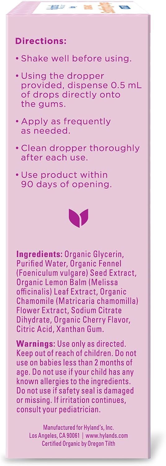 Detalle de Hyland's Baby BONSDL-1Z Oral Soothing Drops, Organic Cherry, 1 fl oz
