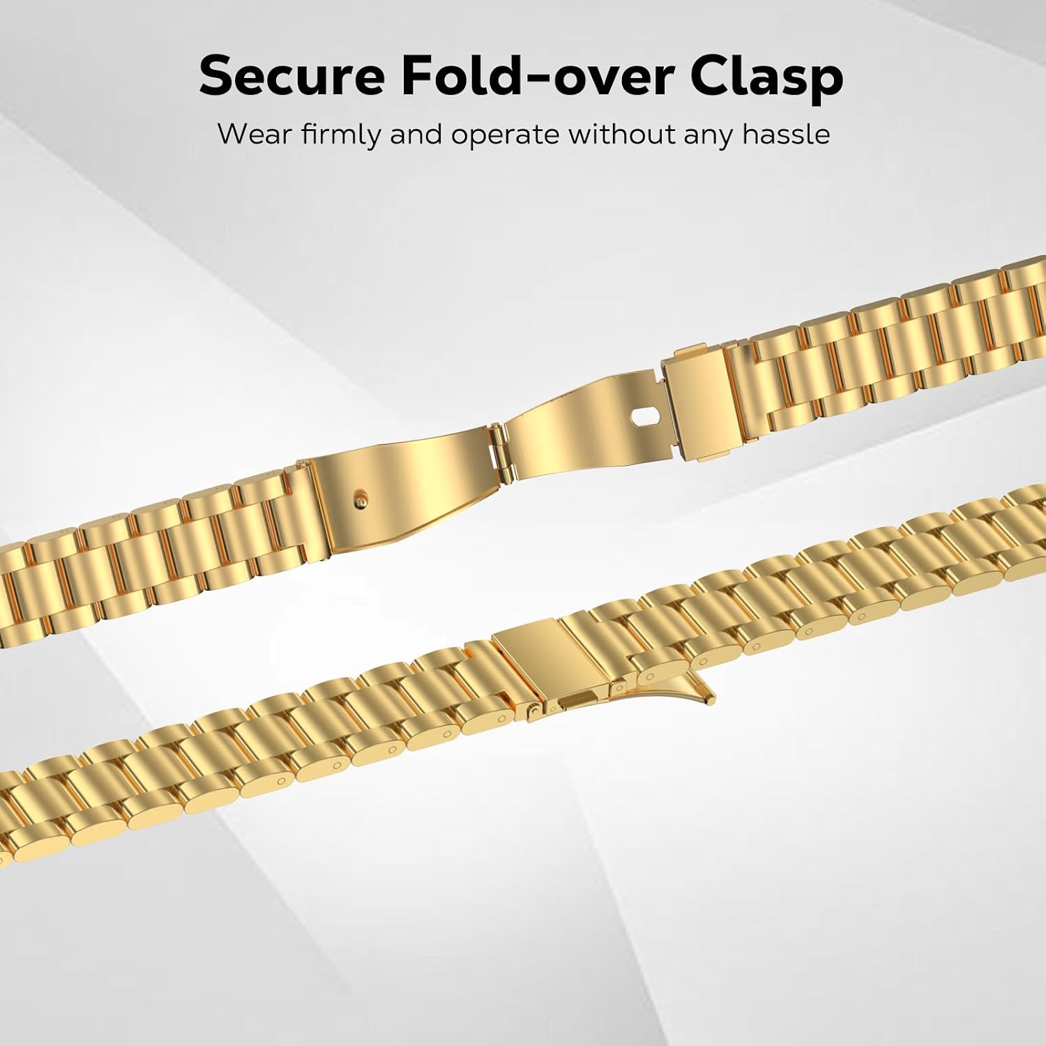 Thumbnail 3 de MoKo thin stainless steel Apple Watch band (Gold) for Ultra, Series 11–1, SE and 44mm models