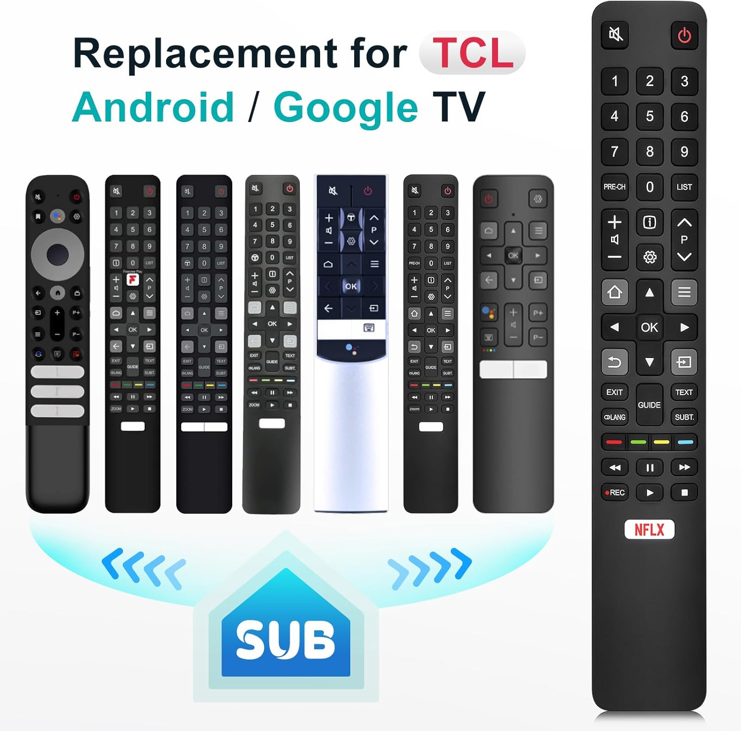 Thumbnail 1 de Loutoc Universalfernbedienung für TCL Smart TV – Ersatzfernbedienung für TCL Android/Google TV