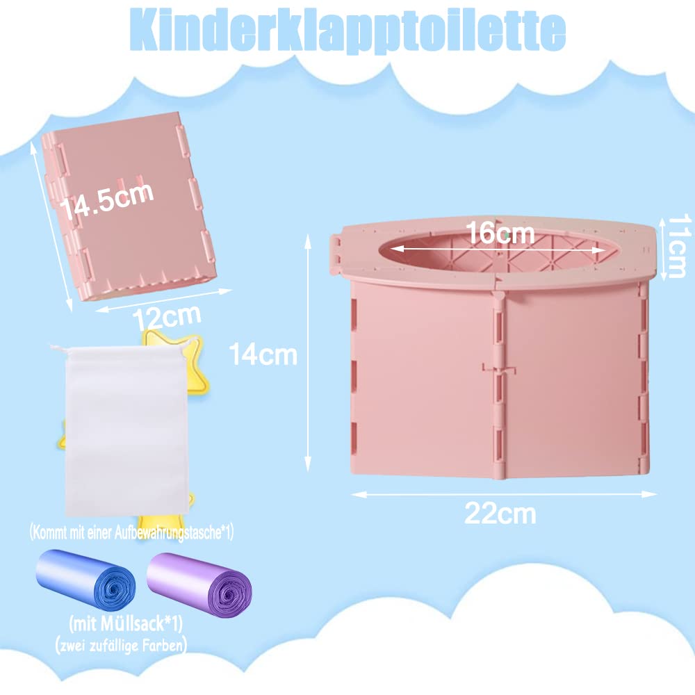 Detalle 2 de Faltbares Töpfchen für Kinder – Tragbare Baby-Toilette unterwegs