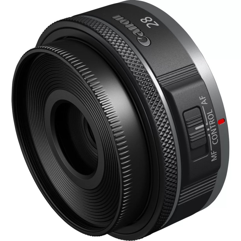 Detalle de Canon RF 28mm F2.8 STM: gran angular ligero para nitidez y versatilidad