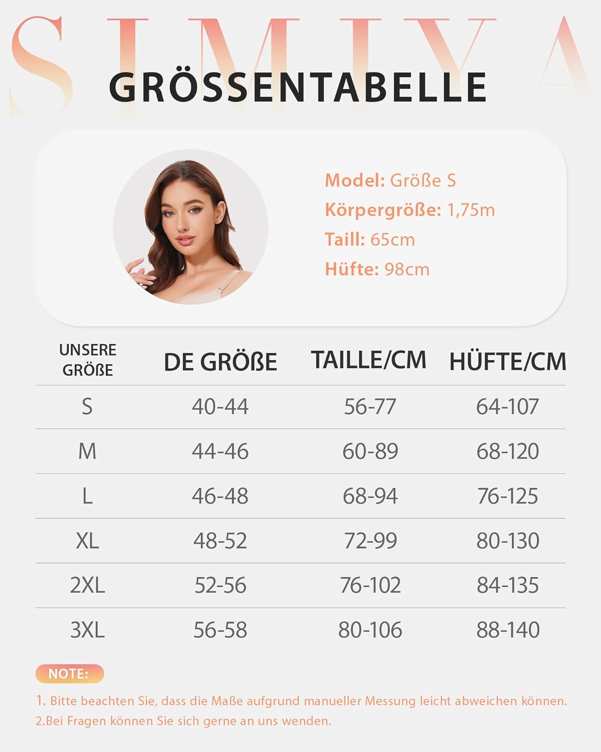 Detalle de SIMIYA Shapewear Damen Bauchweg Unterhose – Hohe Taille, Nahtloses Mieder mit Bein, Bauchkontrolle