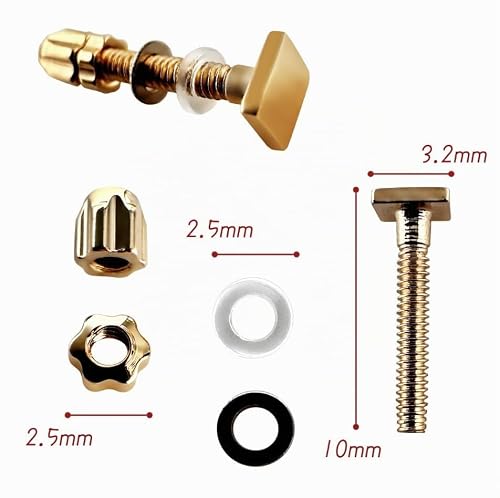 Thumbnail 5 de HiCycle2 Vis de rechange pour lunettes Cartier sans cadre – kit de 2 vis carrées dorées 3,2 mm, longueur ~10 mm