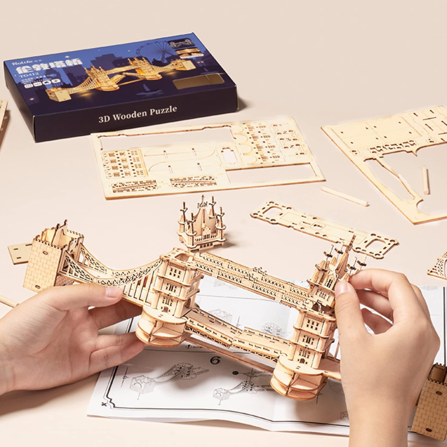 Thumbnail 6 de Rolife 3D Puzzle Brücken für London