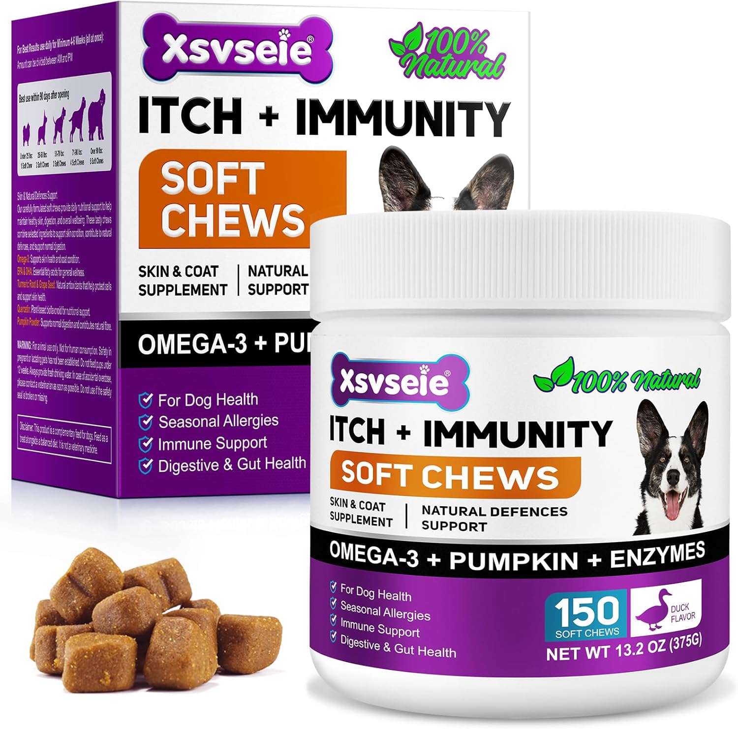 Detalle de Dog Allergy Relief Treats 150 unidades