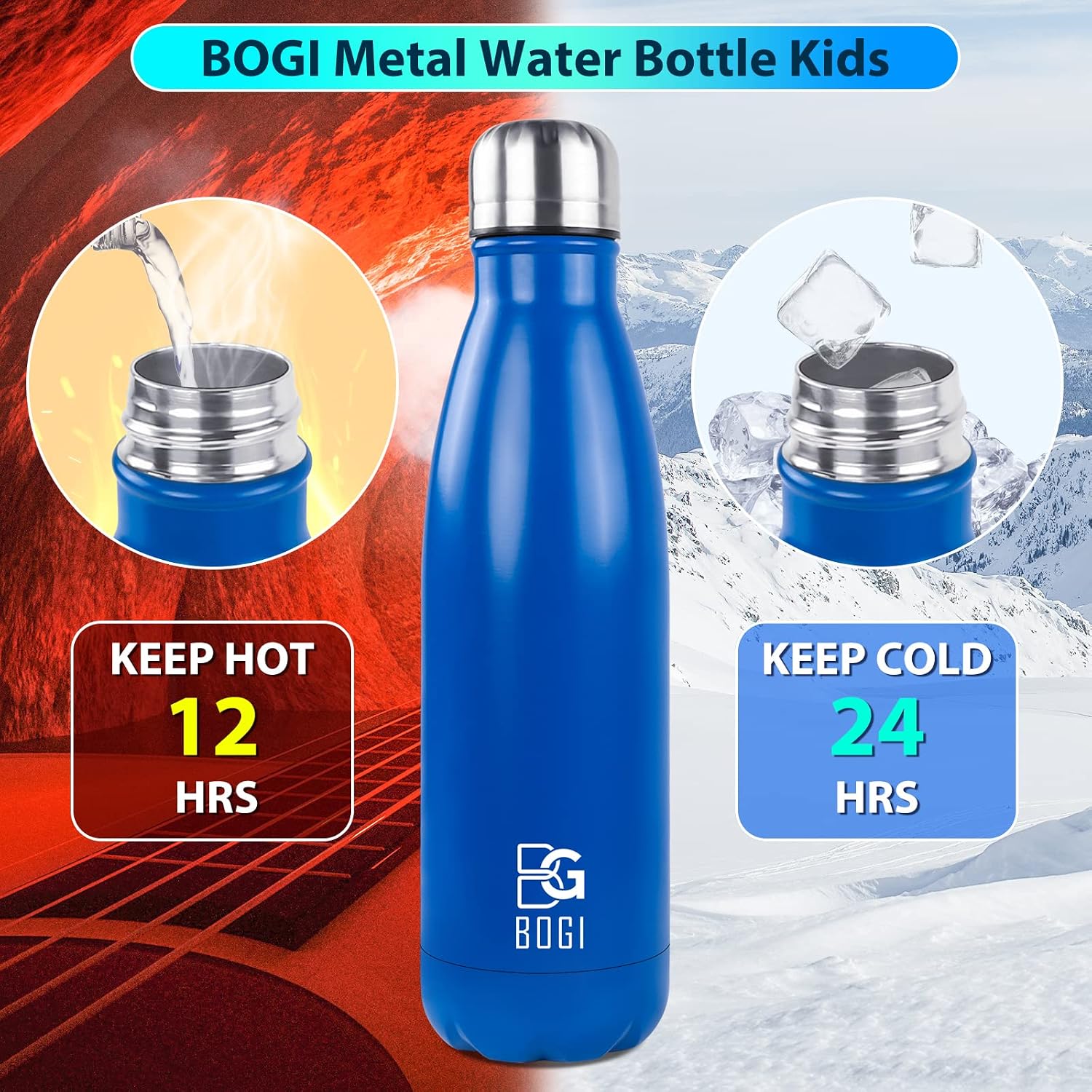 Detalle 2 de BOGI 17oz insulated water bottle