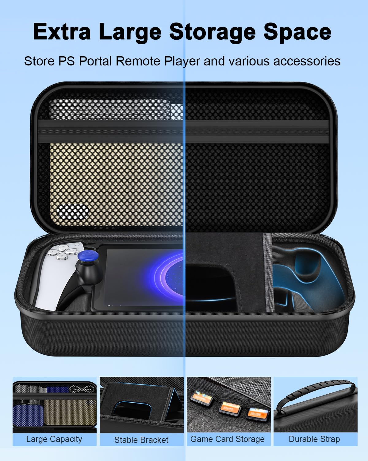 Thumbnail 2 de KOVA 13-in-1 Accessories Set for PlayStation Portal Remote Player (Black bundle)