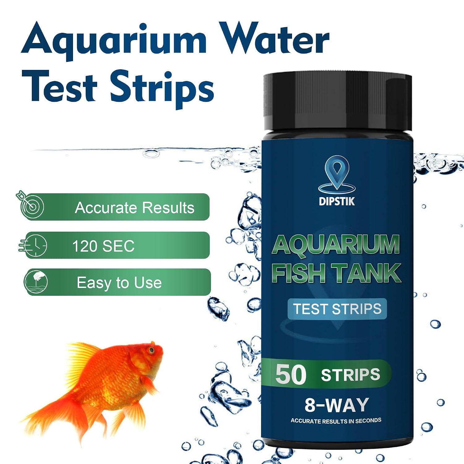 Thumbnail 2 de Aquarium Ammonia Test Strips 8-Way Fish Tank Test Kit (50 strips)