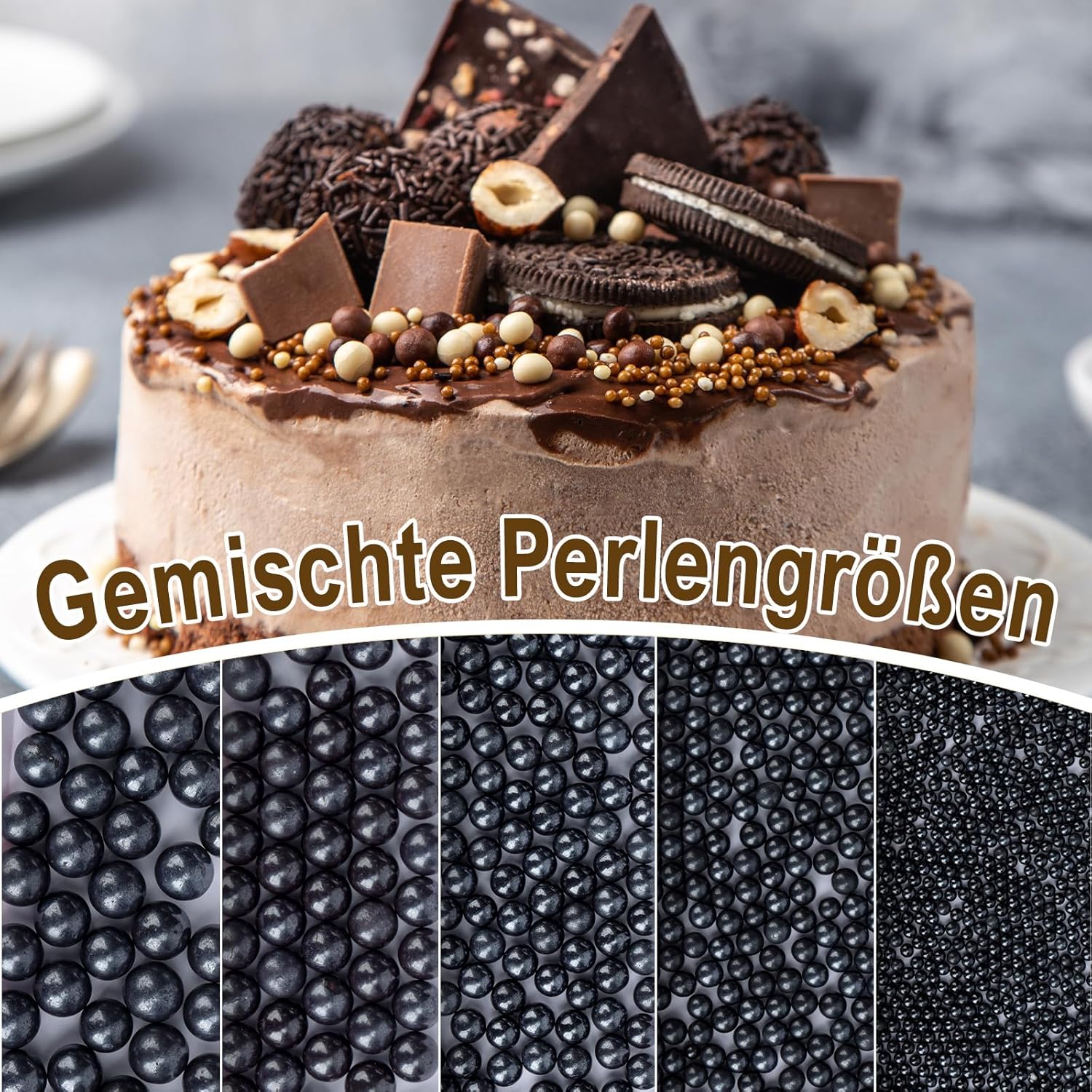 Thumbnail 5 de Twisweet Schwarz Streusel 130 g für Deko