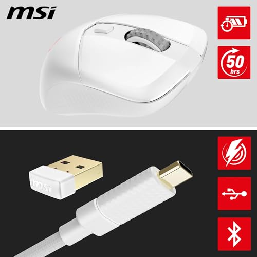 Detalle 2 de Souris MSI VERSA 300 Wireless 8000 DPI ⚡