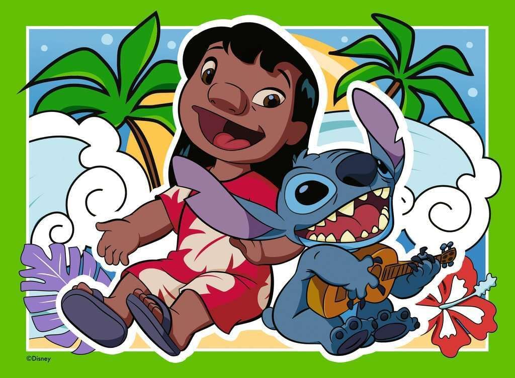 Detalle de Kinderpuzzle 4x35 Teile – Disney Stitch | Speedy Puzzle von Ravensburger