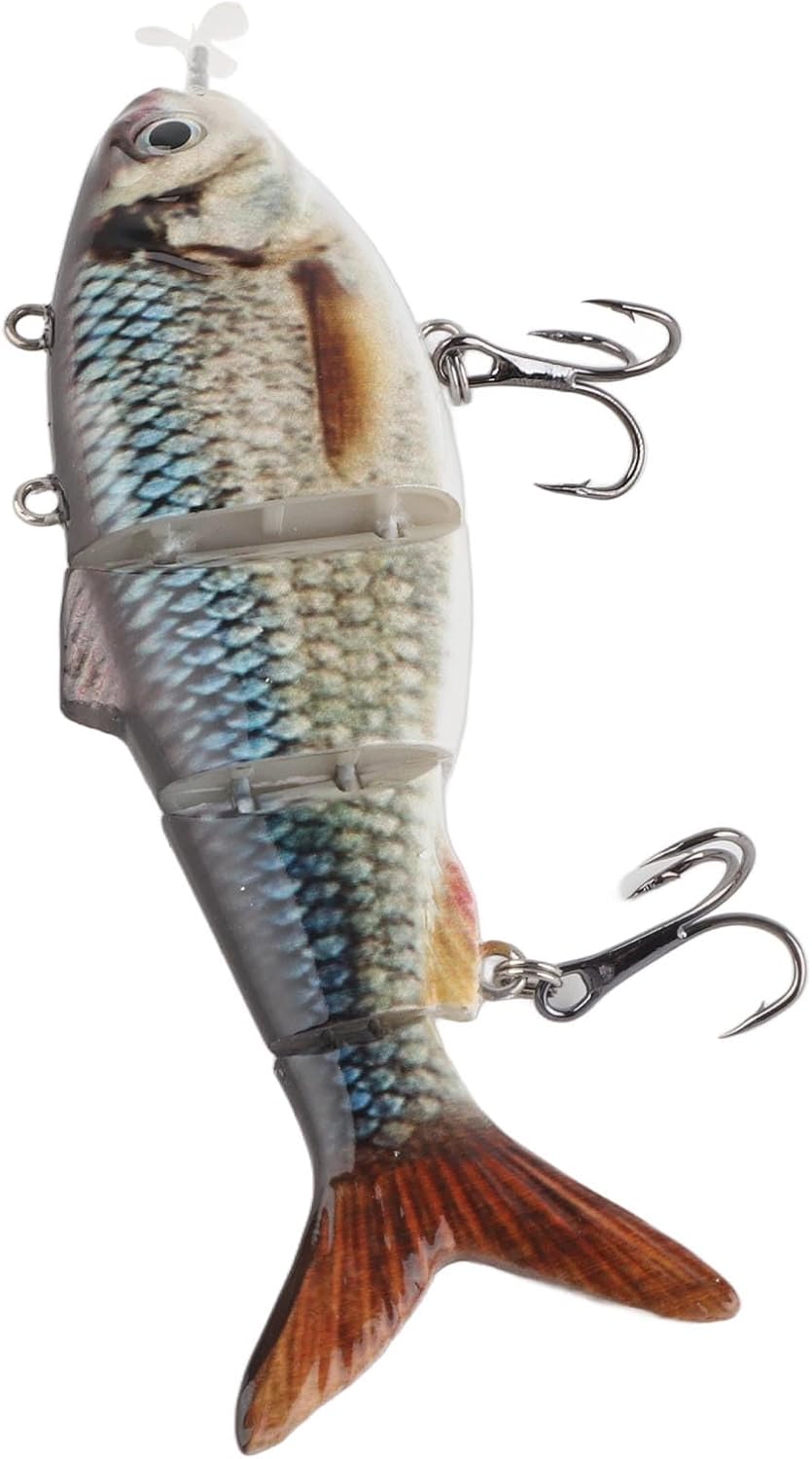 Thumbnail 4 de Akozon Akozonoaseu5gnr4 elektriskt fiskedrag med grön LED och flerledad kropp