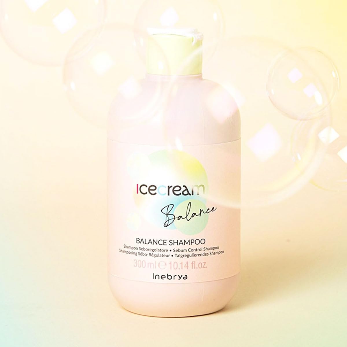 Detalle de Inebrya Ice Cream Balance Sebum-Regulating Shampoo, 1000ml, Vegan and Silicone-Free