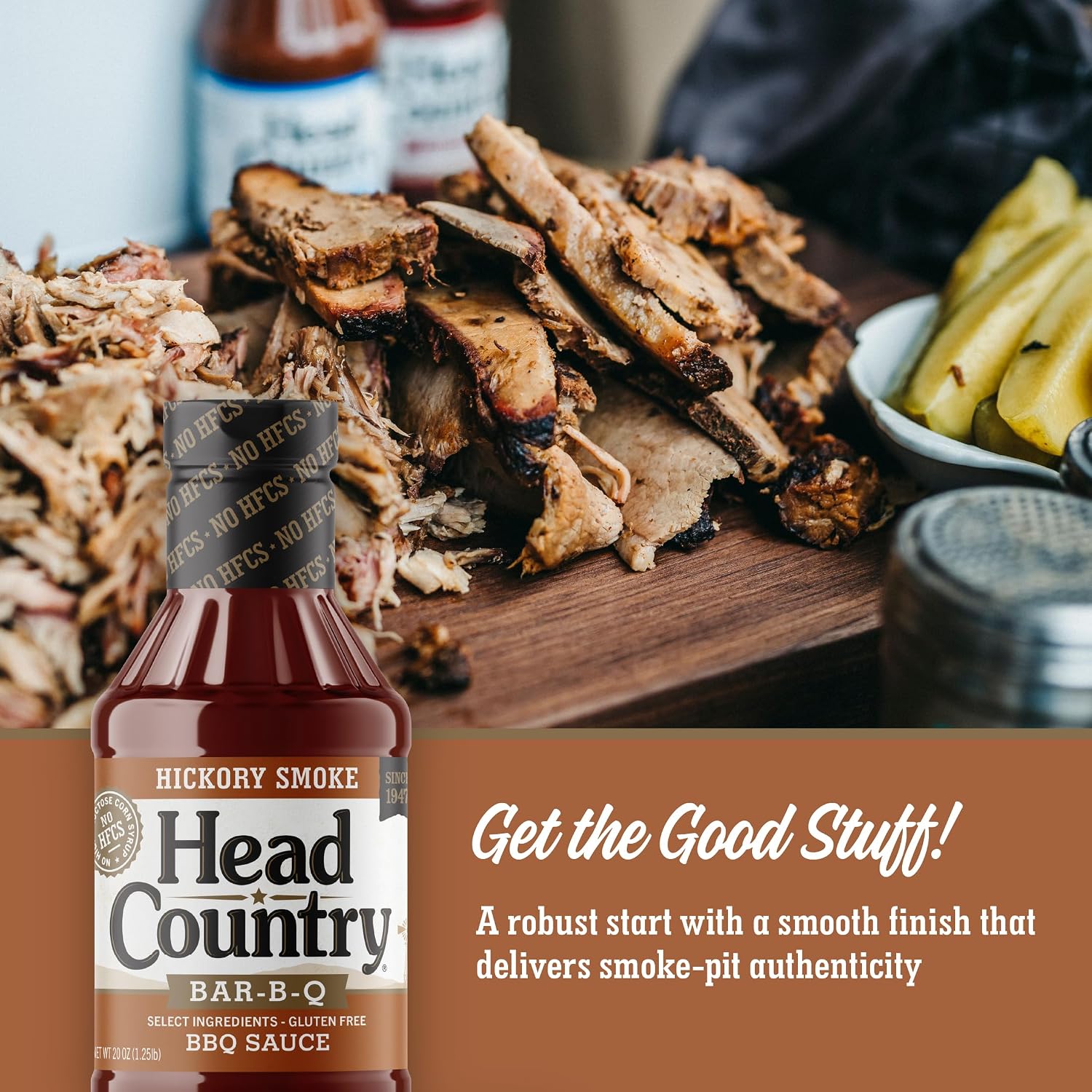 Detalle 2 de Head Country HC220-6 Hickory Smoke BBQ Sauce, Gluten-Free, Soy-Free, 6-Pack
