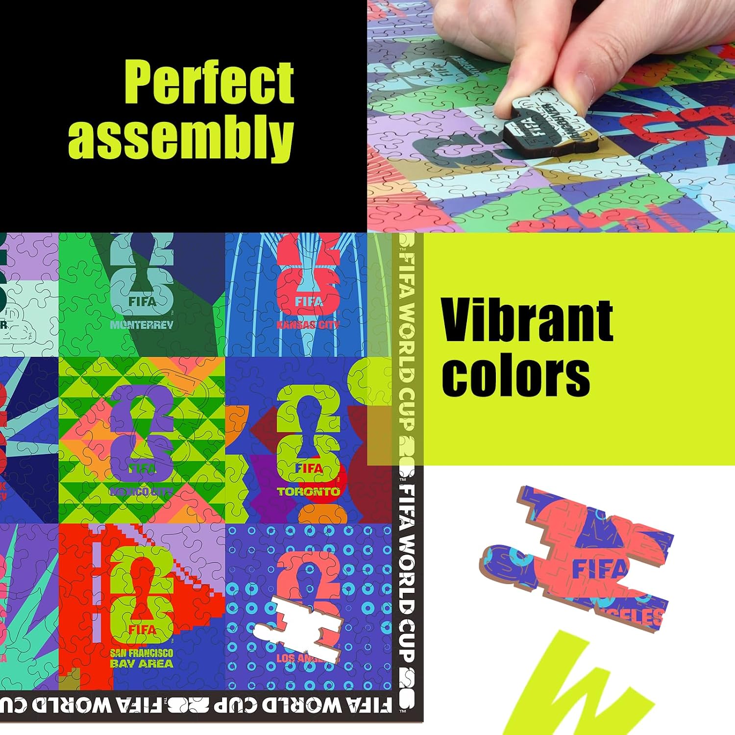 Detalle de FIFA Wooden Jigsaw Puzzle 300 Pieces