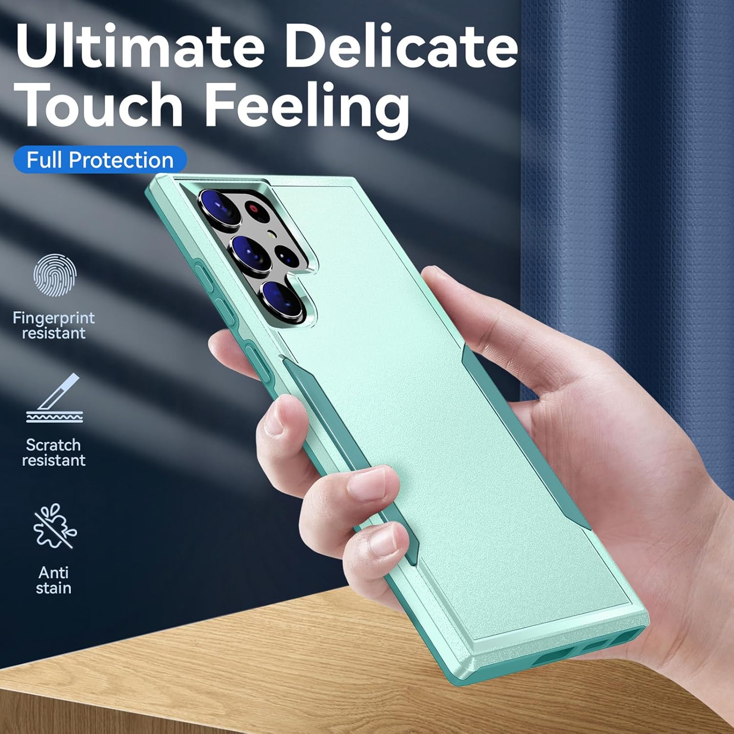 Thumbnail 4 de Samsung Galaxy S23 Ultra Case with Screen Protector – Heavy Duty Double-Layer Protection in Green
