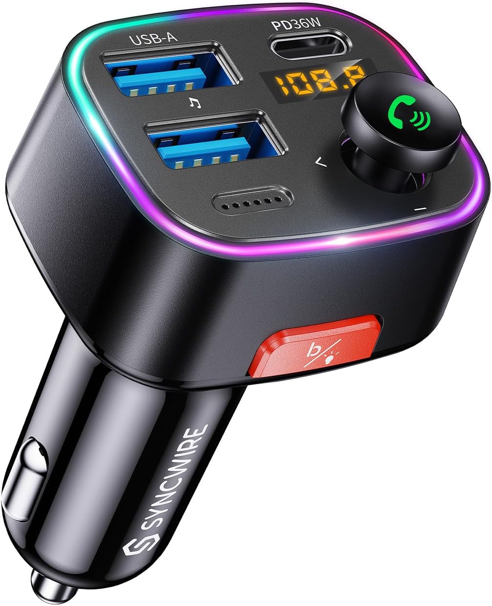 Detalle de Syncwire Bluetooth 5.4 FM Car Transmitter ⚡
