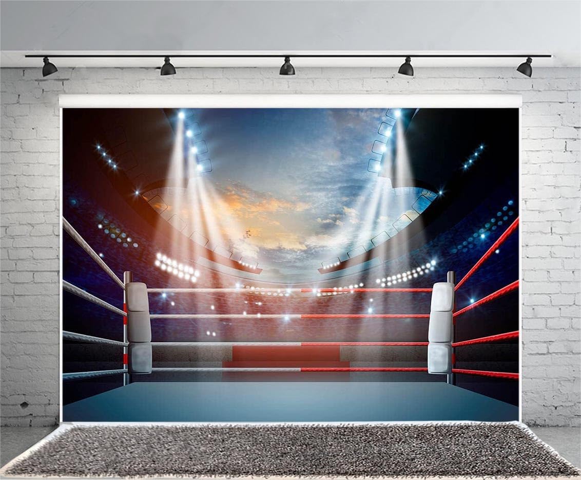 Thumbnail 3 de Haosphoto Boxing Ring Backdrop 7x5ft for Photography (HS582) – A practical vinyl stage prop