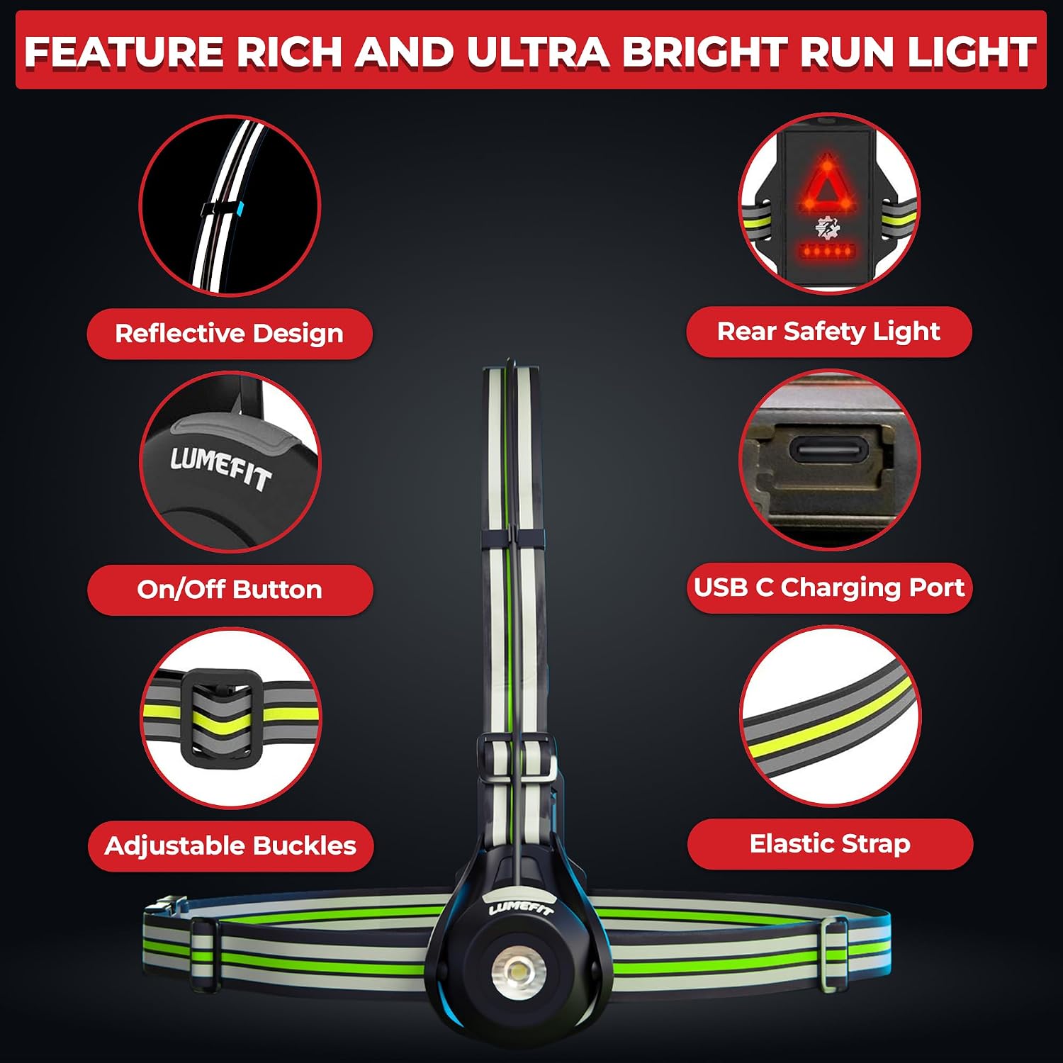 Detalle de LUMEFIT Run Light 500 Lumen chest lamp