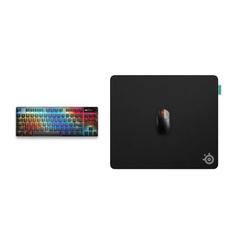 Detalle de Alfombrilla SteelSeries 63434 Gaming L – negra, base antiderrapante y bordes rematados