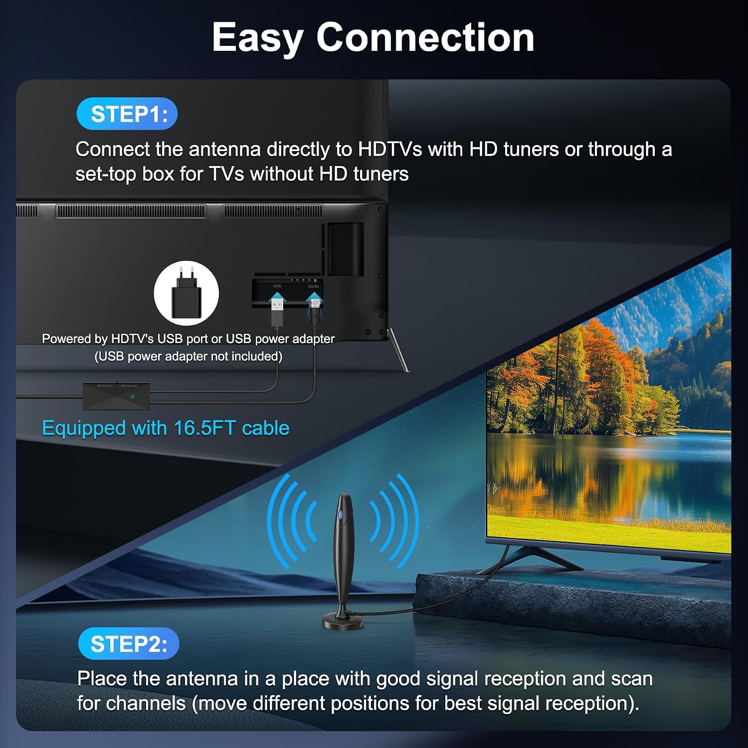 Thumbnail 5 de TV Antenna for Smart TV Indoor ⚙