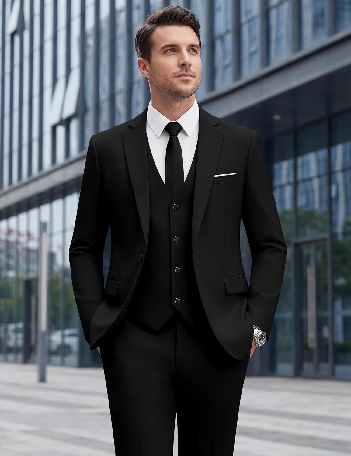 Thumbnail 6 de WULFUL Men’s Slim Fit 3-piece Suit 👔