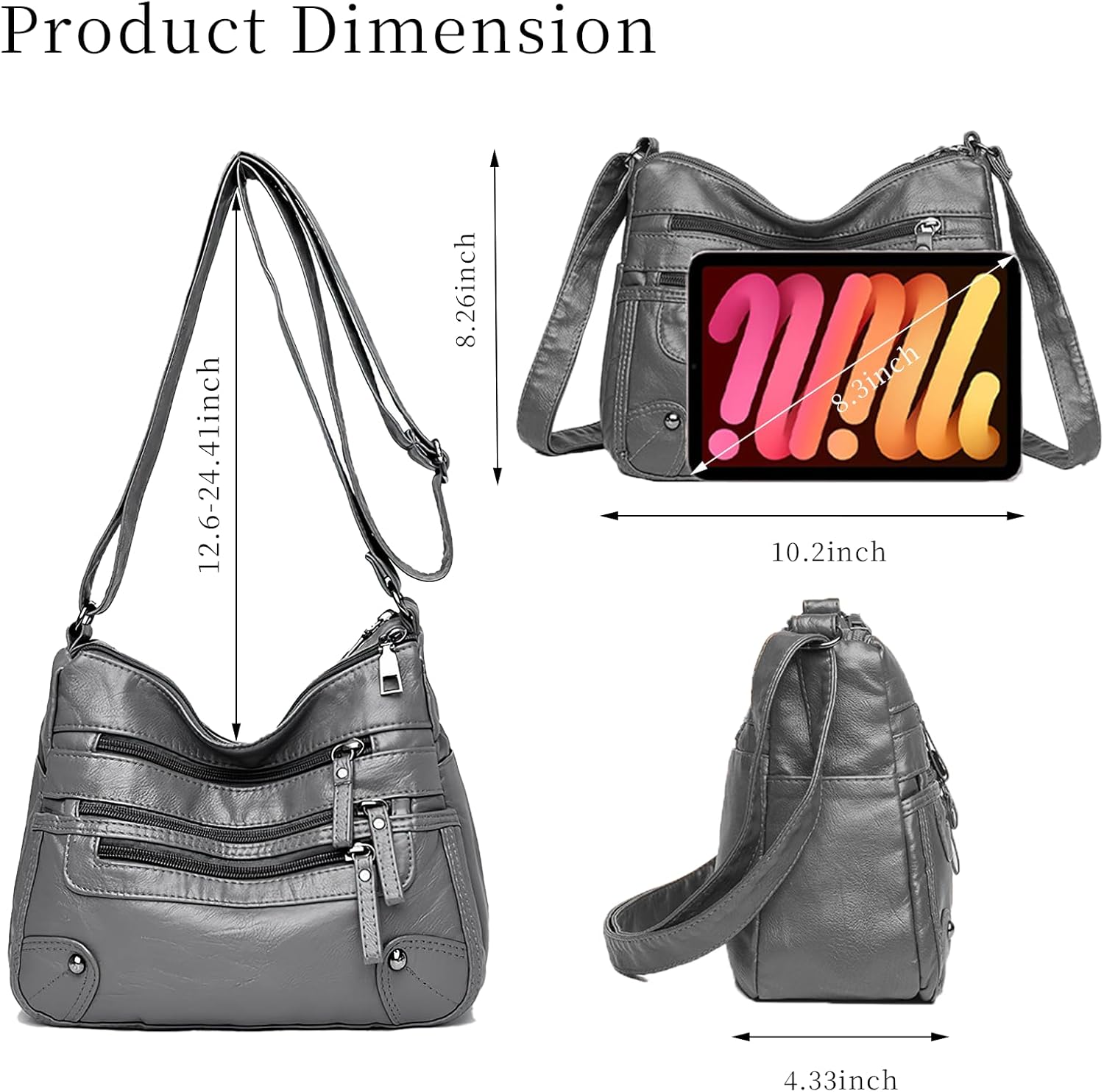 Detalle 2 de ModaZeal Soft PU Leather Crossbody Bag for Women
