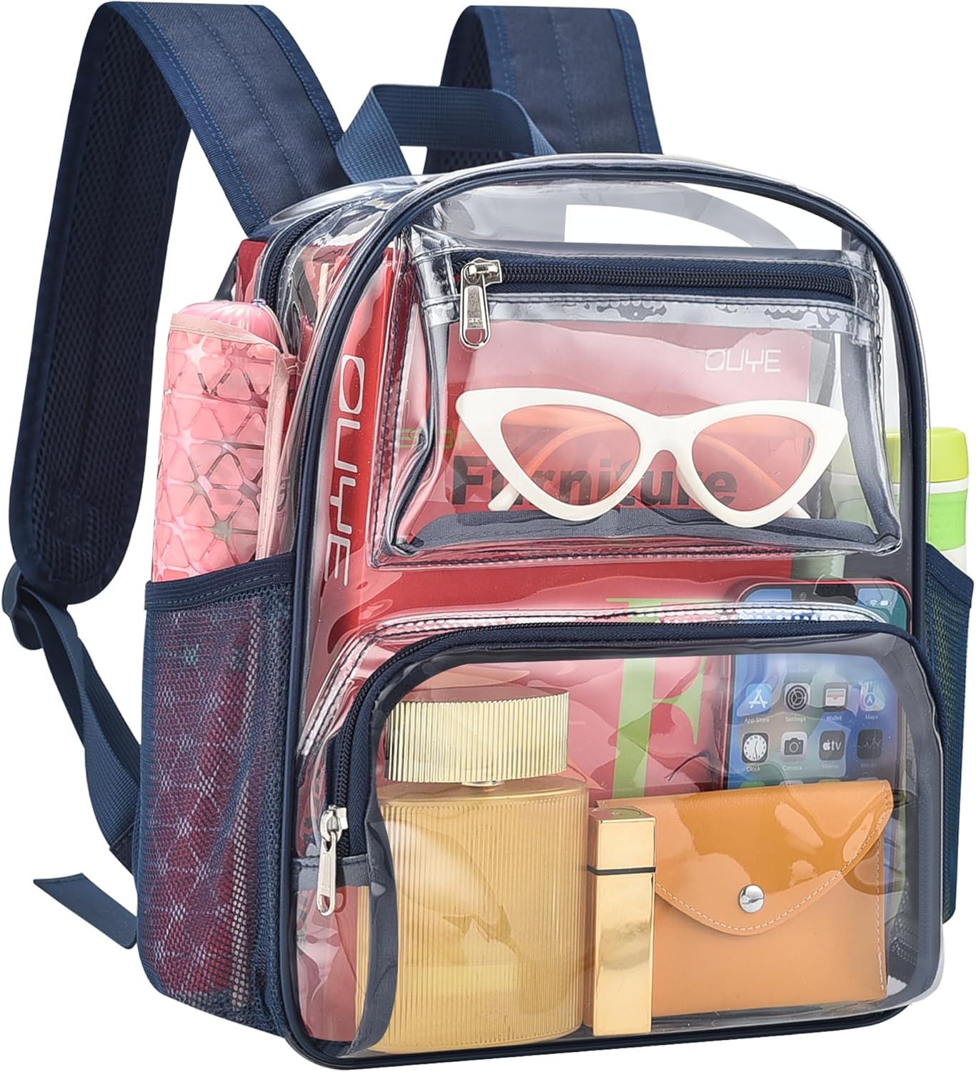 Thumbnail 6 de MAY TREE Clear Backpack, 12 x 10 x 6 Inches