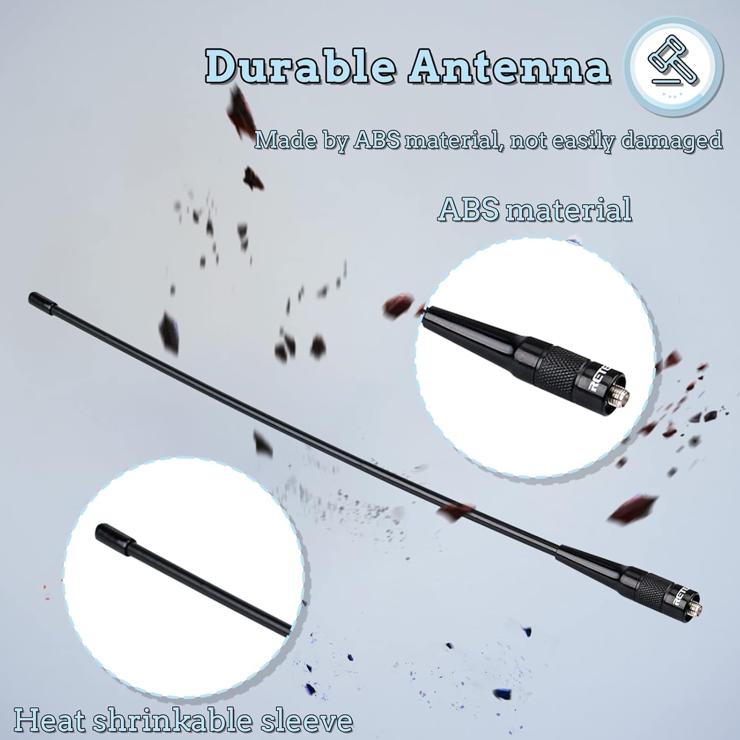 Detalle 2 de Retevis RHD771 Antenna Elite 38 cm SMA-F