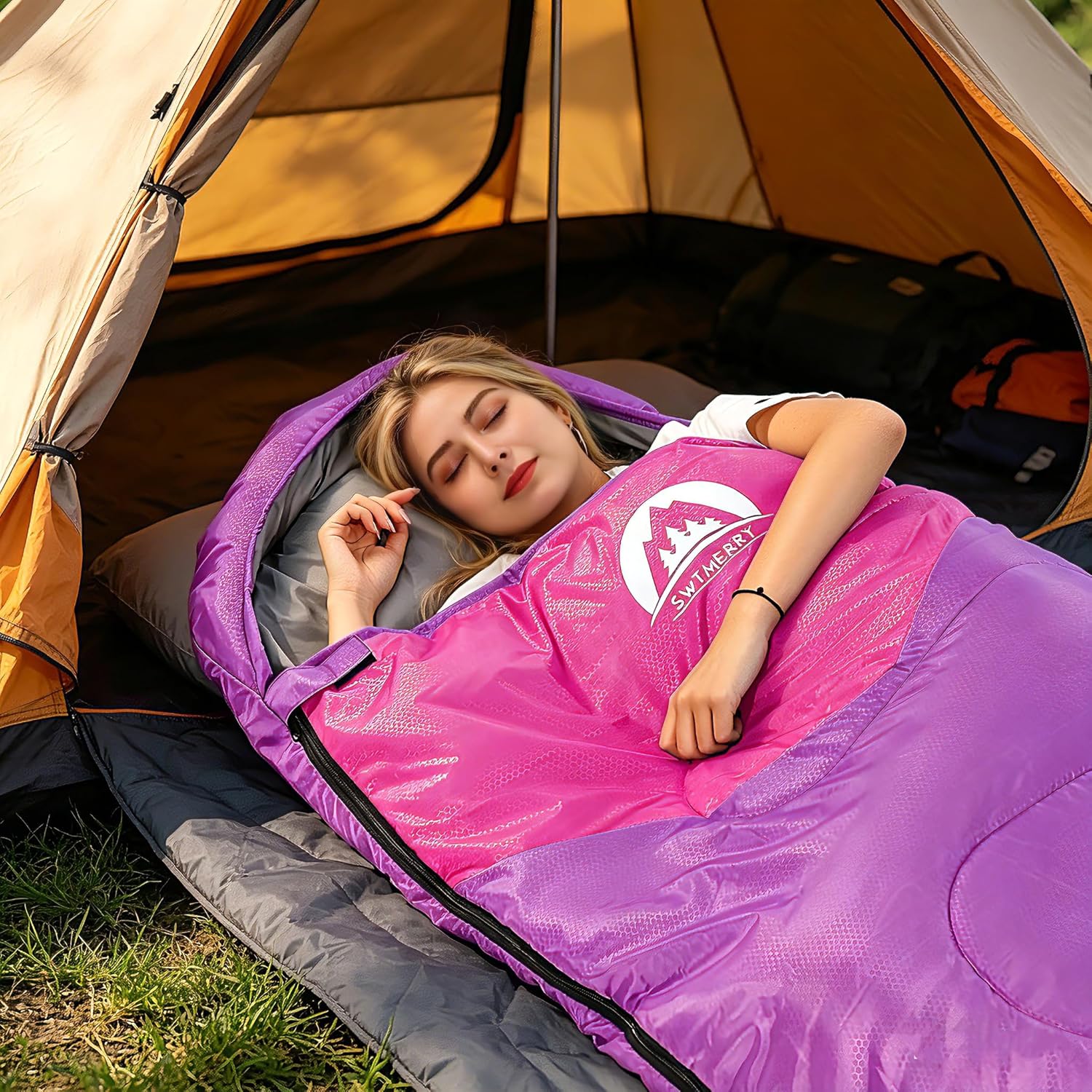 Thumbnail 3 de SWTMERRY Schlafsack 3–4 Jahreszeiten – Warm und leicht, ideal für Wandern, Rucksackreisen und Camping