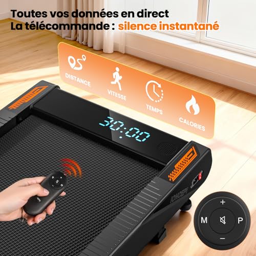 Thumbnail 8 de KALWOL Tapis de Course 6 en 1 avec Inclinaison 10% et Enceinte Bluetooth – 160 kg – 2,75 CV – 1 à 10 km/h