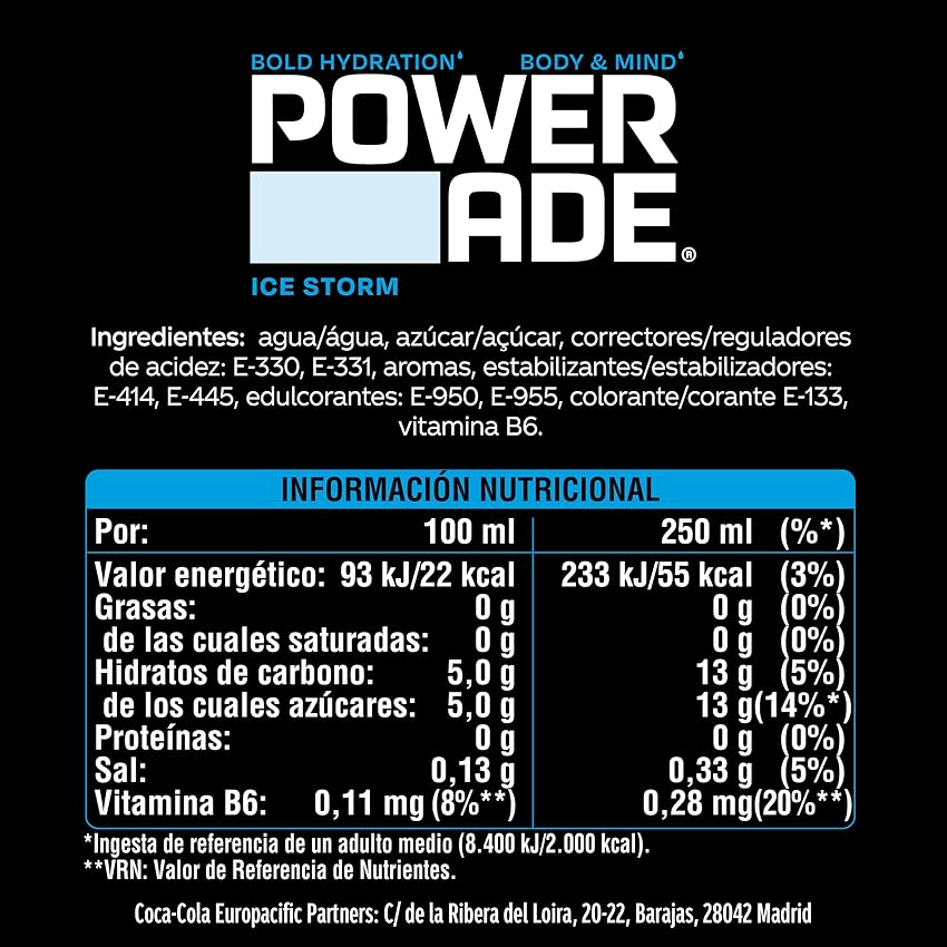 Thumbnail 1 de Powerade Ice Storm 500ml - Pack de 12 Bebidas 💧